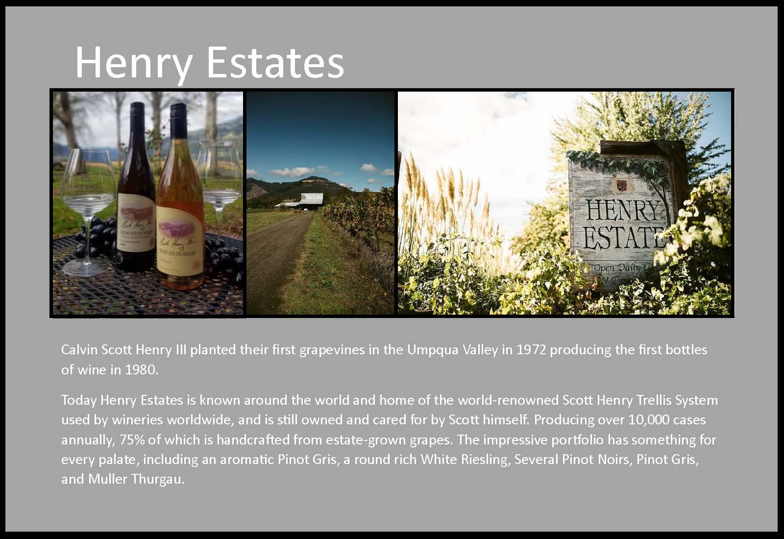 henry estates - website layout